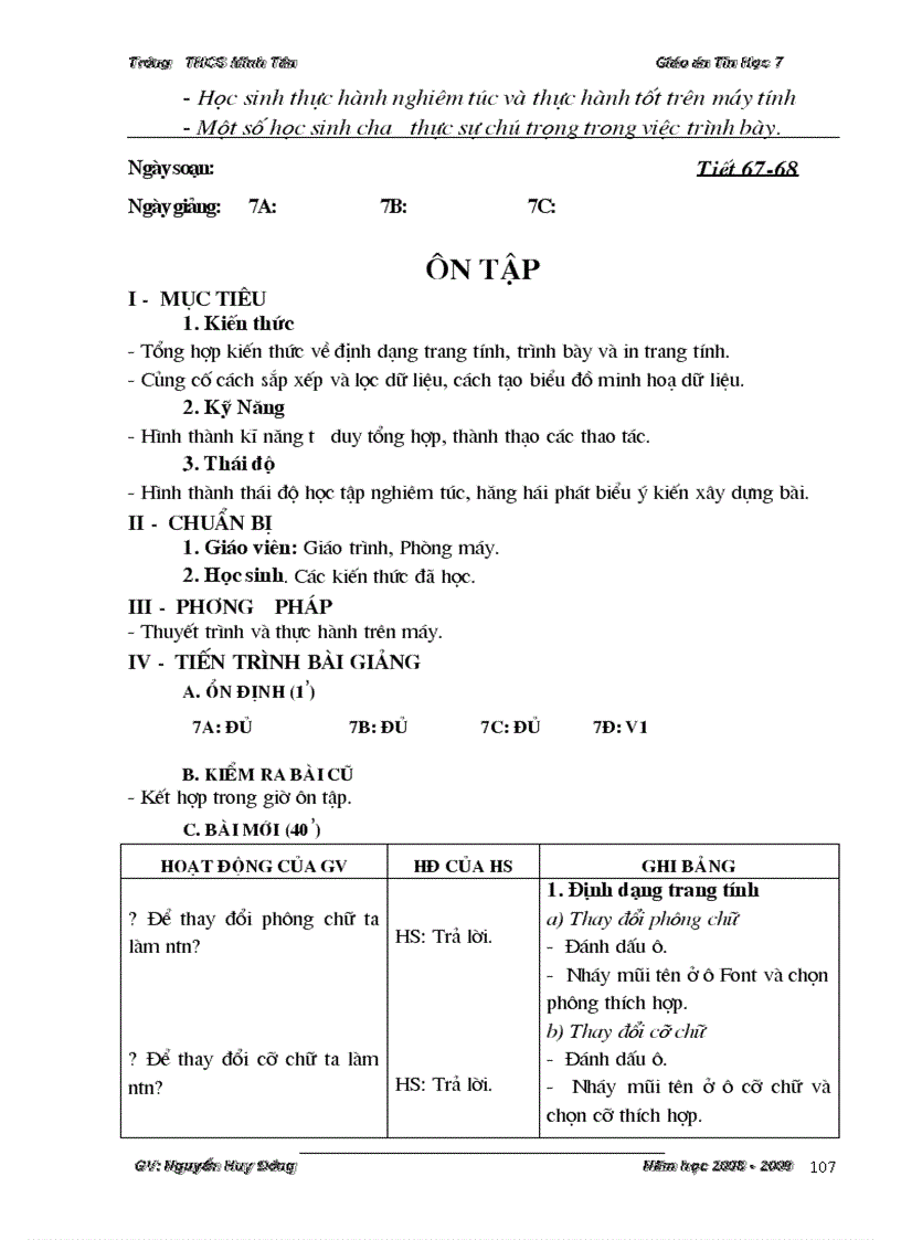 image for page Giáo án Tin 7