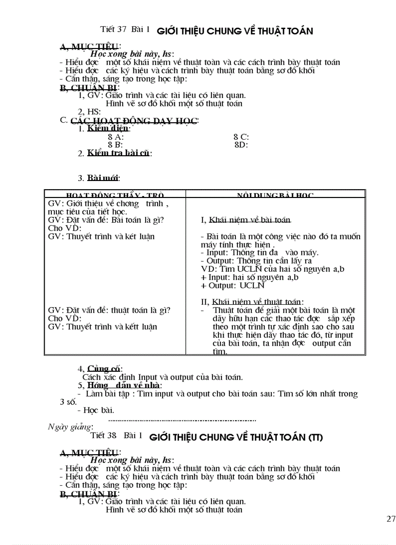 image for page Giáo án Tin Học 8