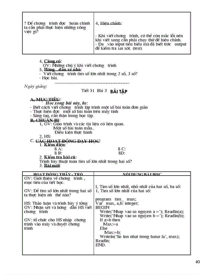 image for page Giáo án Tin Học 8