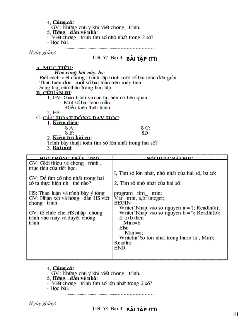 image for page Giáo án Tin Học 8