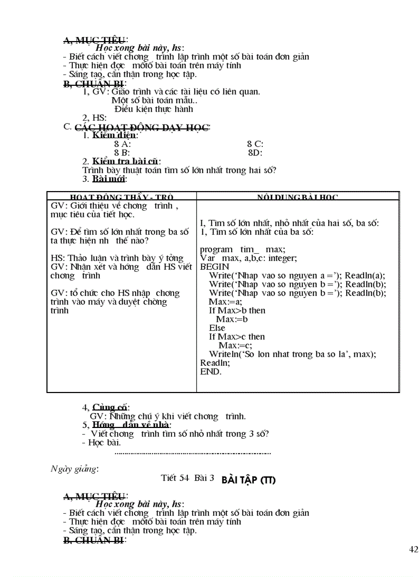 image for page Giáo án Tin Học 8