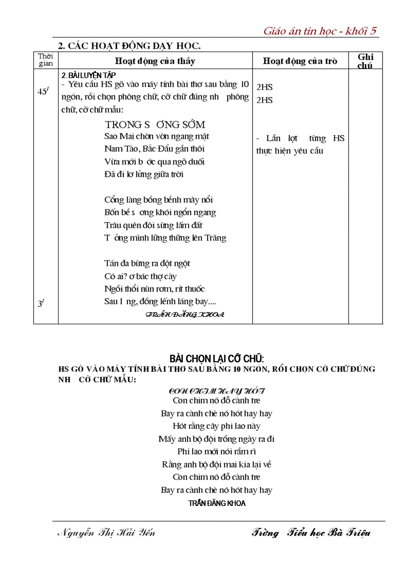 image for page Giao an Tin hoc Khoi 5 doc