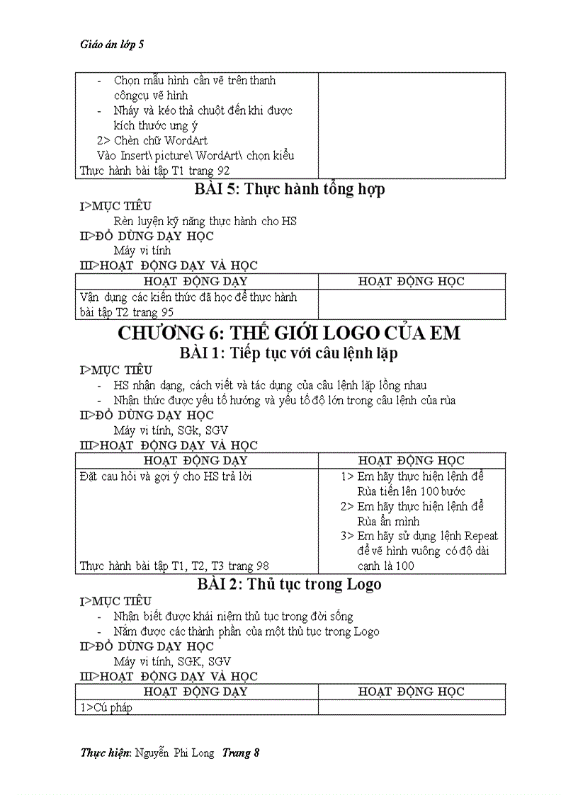 image for page Giao an tin hoc lop 5 0809