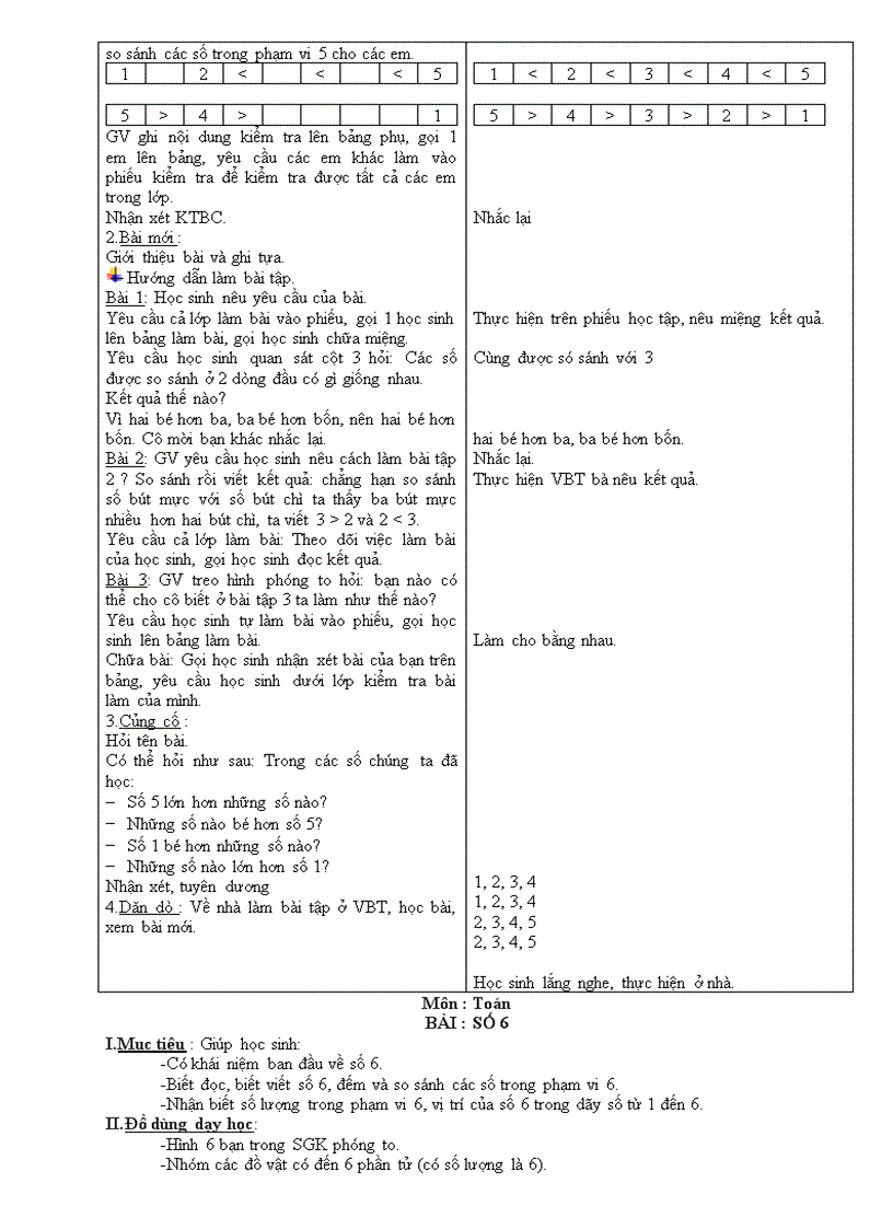 image for page Giao an Toan 1