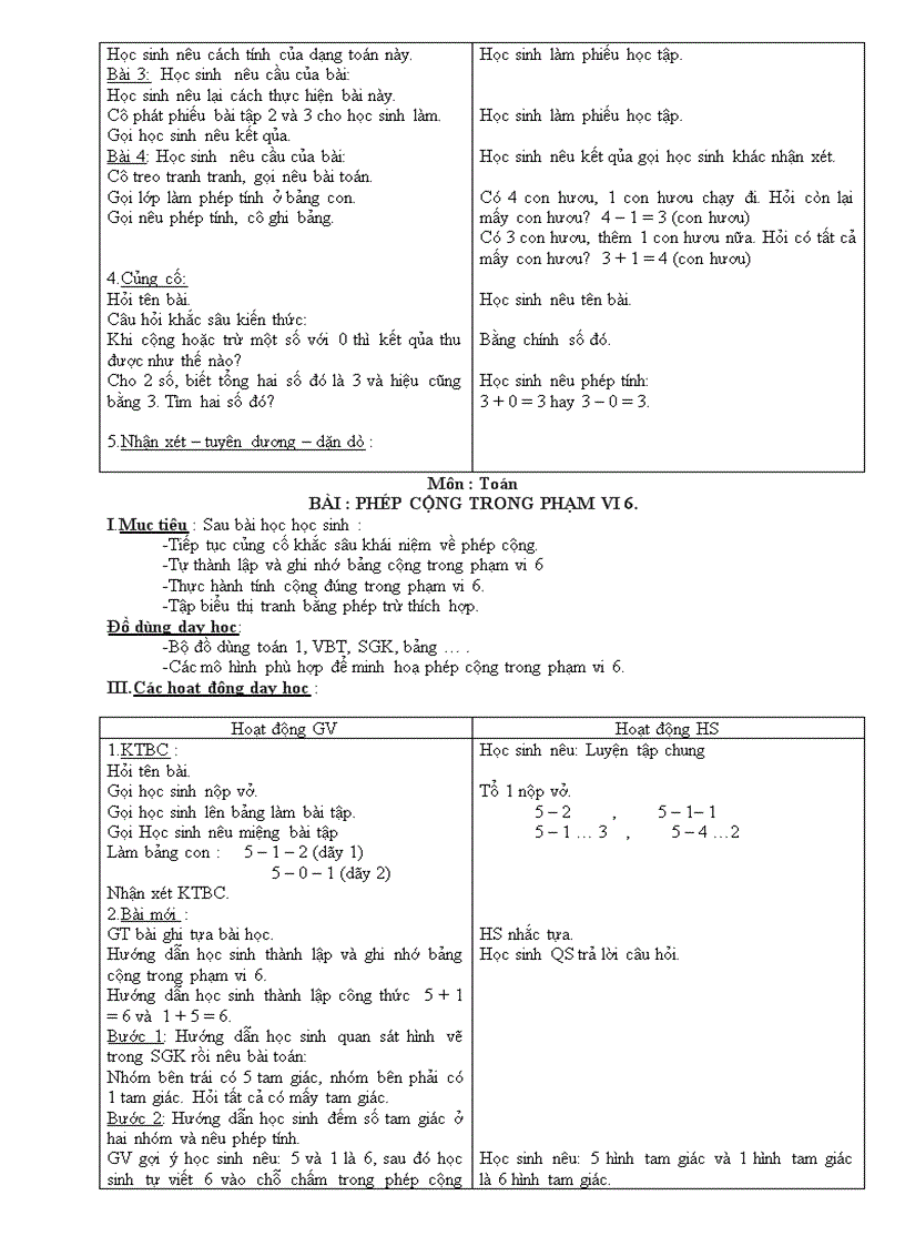 image for page Giao an Toan 1