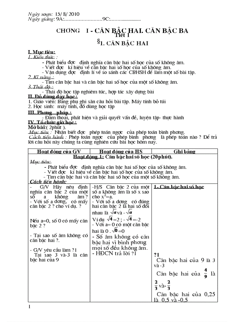 image for page Giáo án toán 9 chuẩn