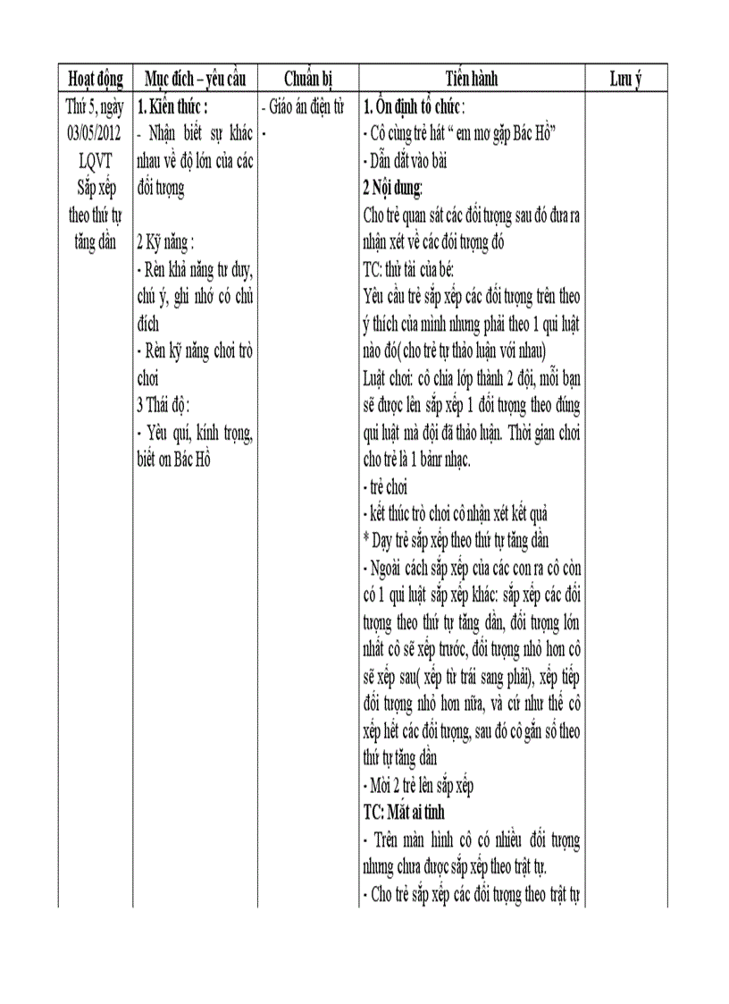 image for page Giáo án toán sắp xếp theo thứ tự tăng dần