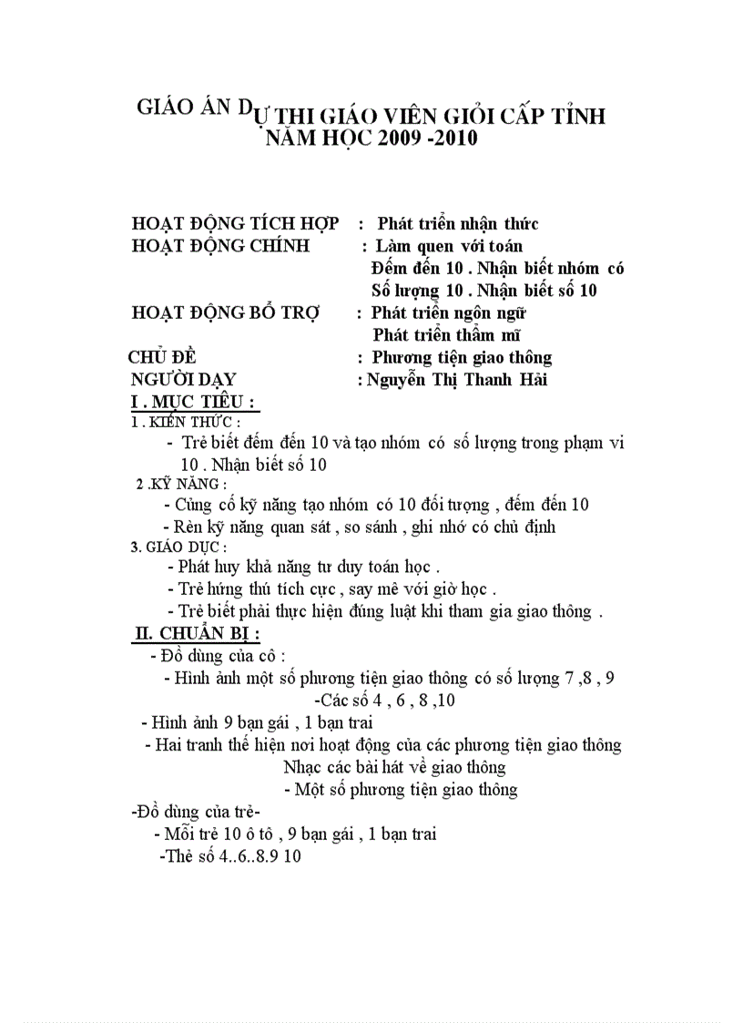 image for page Giáo án toán số 10