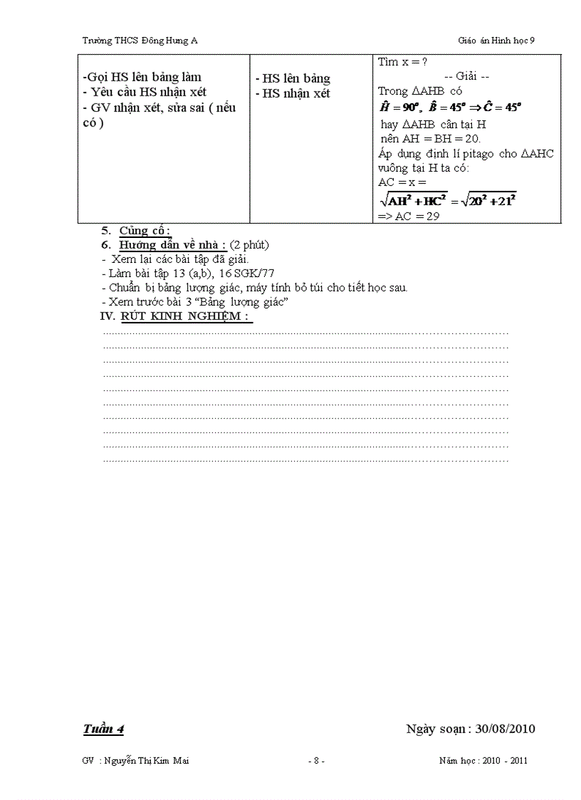 image for page Giáo án Toán9 HH Chương I chuẩn 100