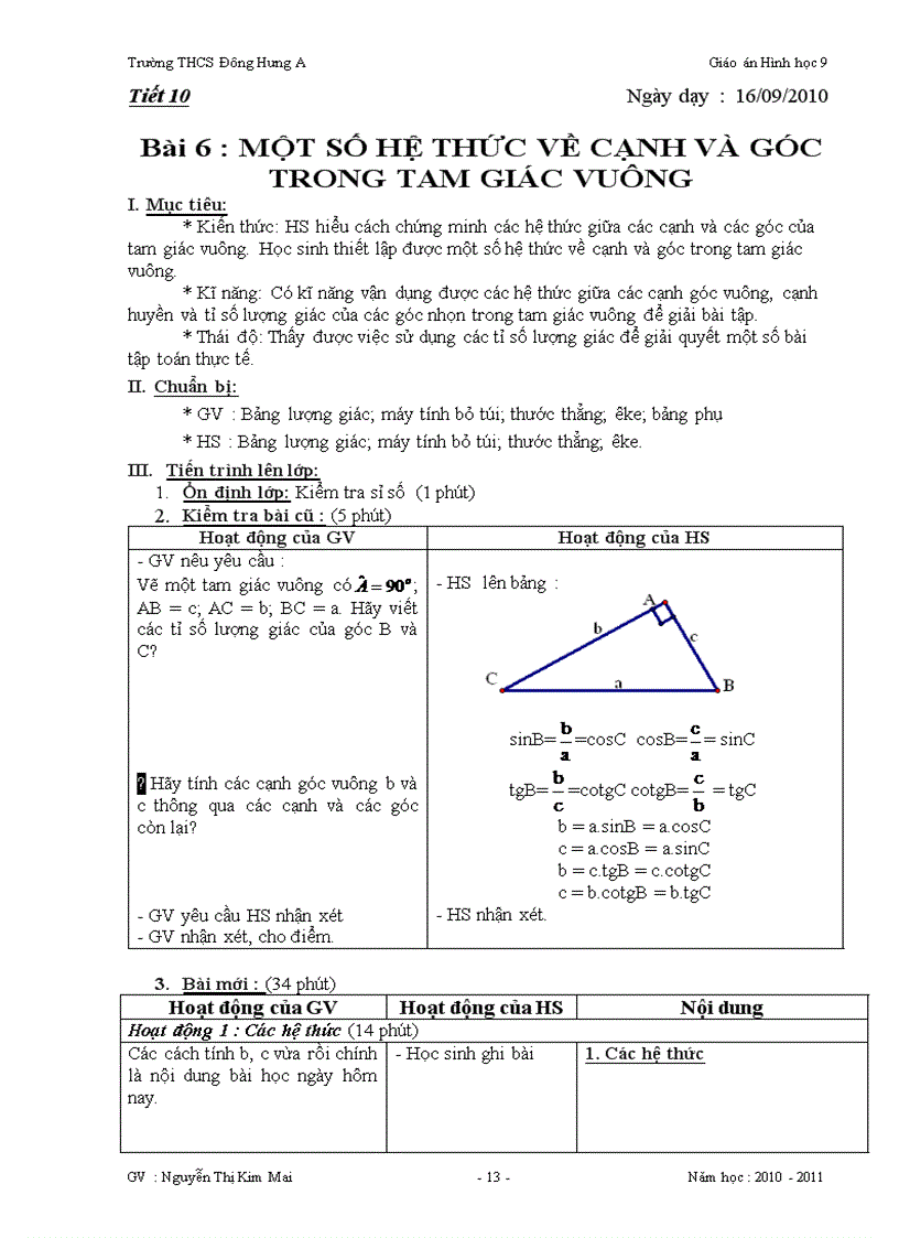 image for page Giáo án Toán9 HH Chương I chuẩn 100