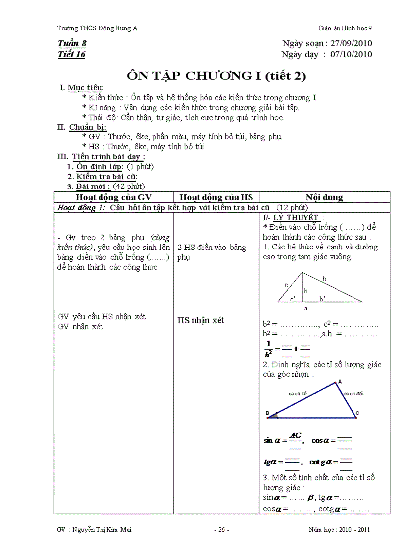 image for page Giáo án Toán9 HH Chương I chuẩn 100