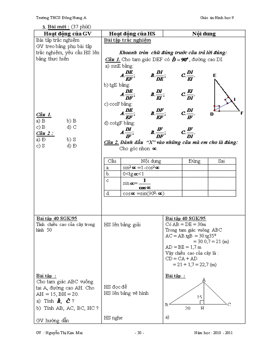 image for page Giáo án Toán9 HH Chương I chuẩn 100