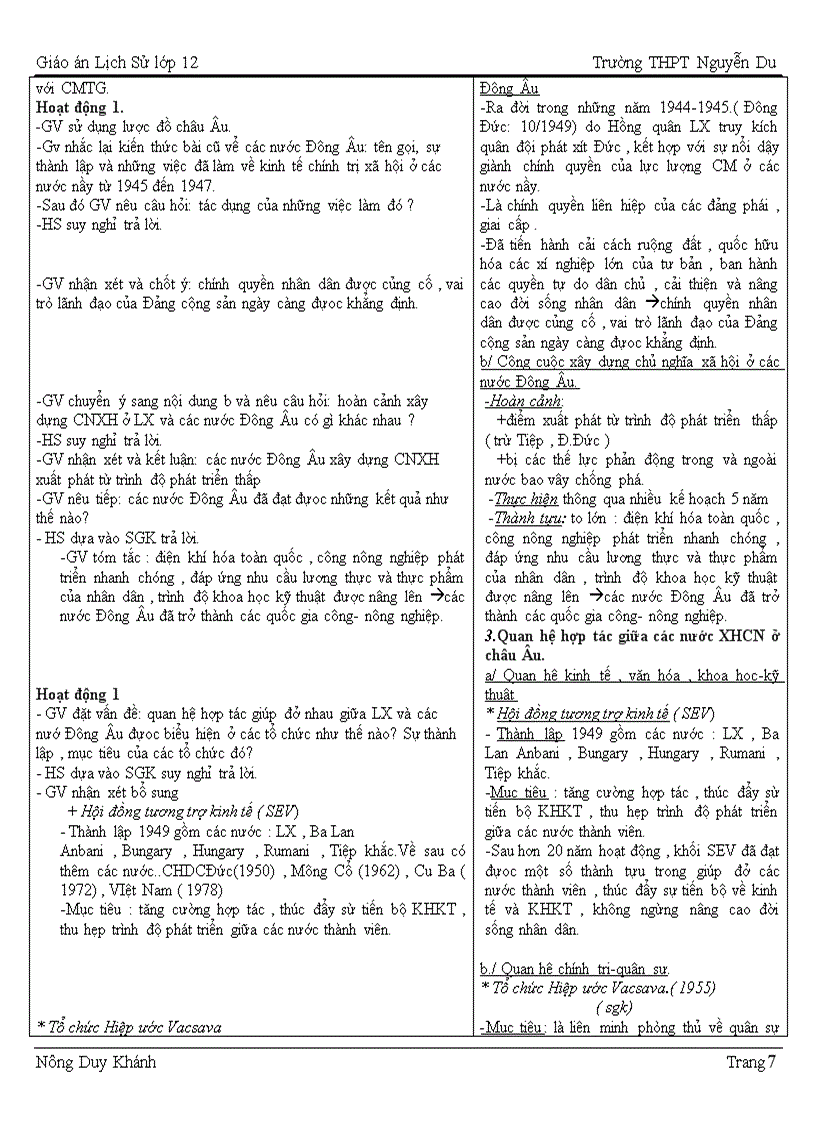 image for page Giáo án trọn bộ Sử 12