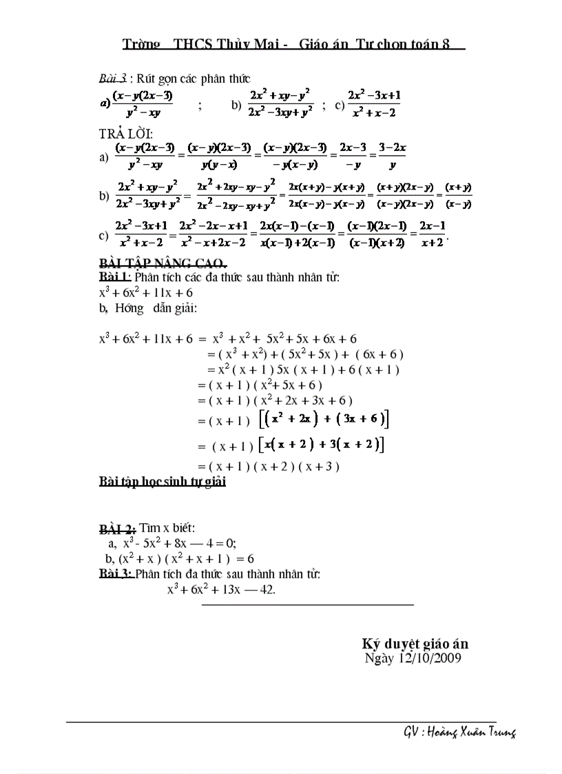 image for page Giao an tu chon toan 8