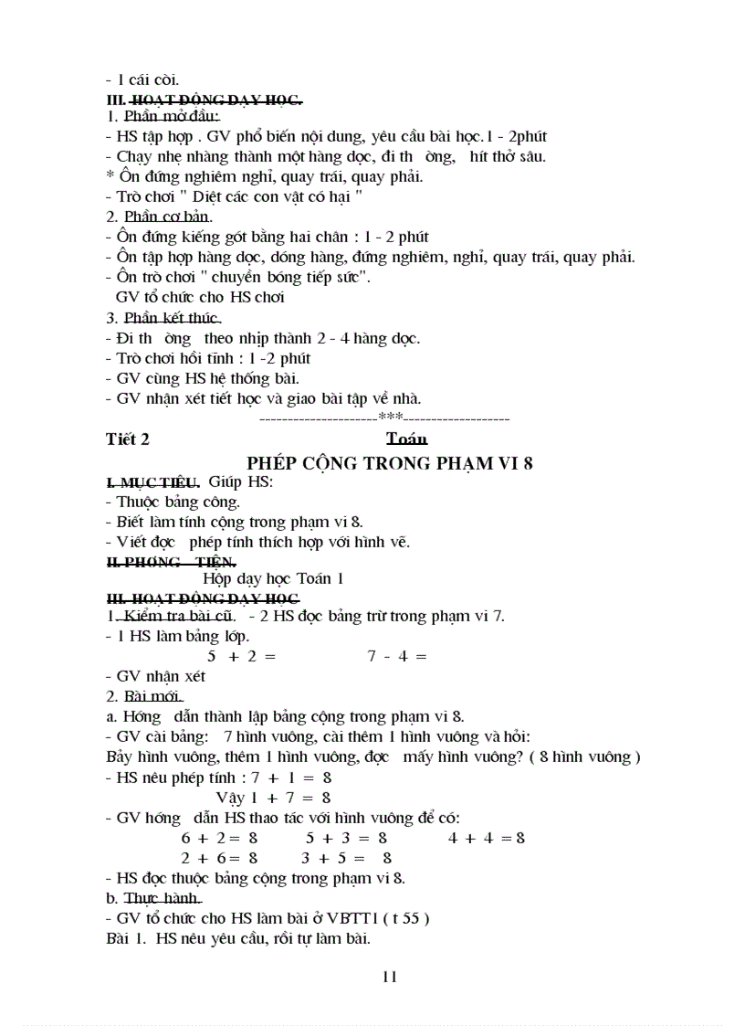 image for page Giáo án tuần 13 lớp 1