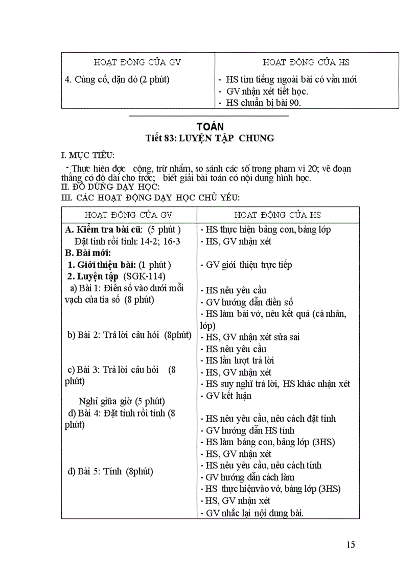 image for page Giáo án Tuần 21 Lớp 1