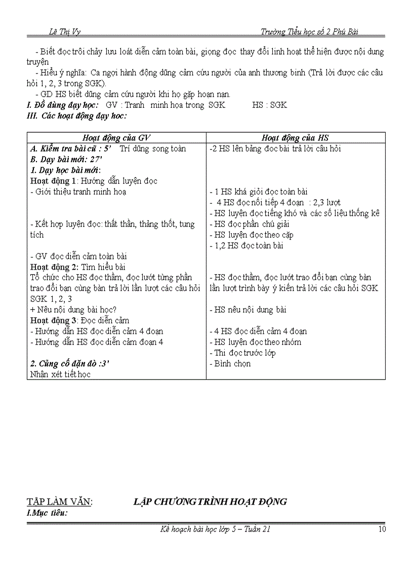 image for page Giáo án tuần 21 lớp 5