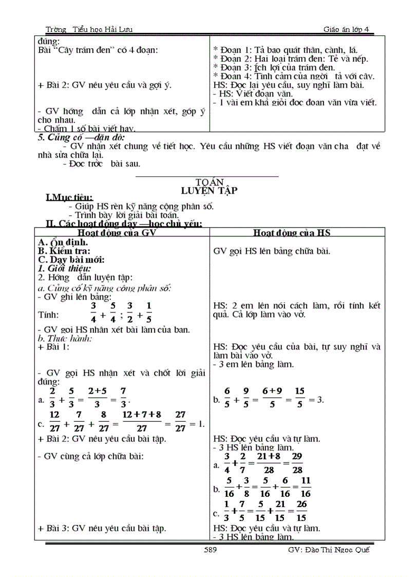 image for page Giáo án tuần 23 dạy 2 buổi trên ngày