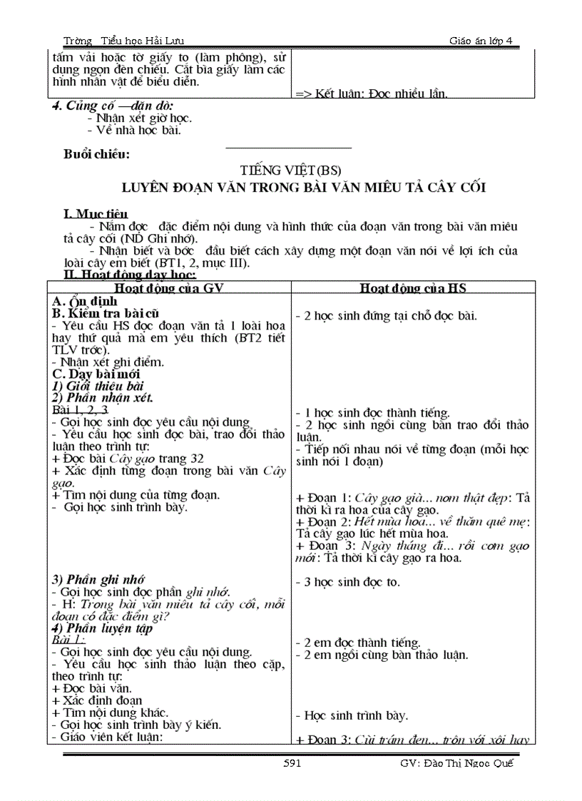 image for page Giáo án tuần 23 dạy 2 buổi trên ngày