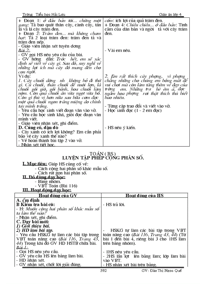 image for page Giáo án tuần 23 dạy 2 buổi trên ngày