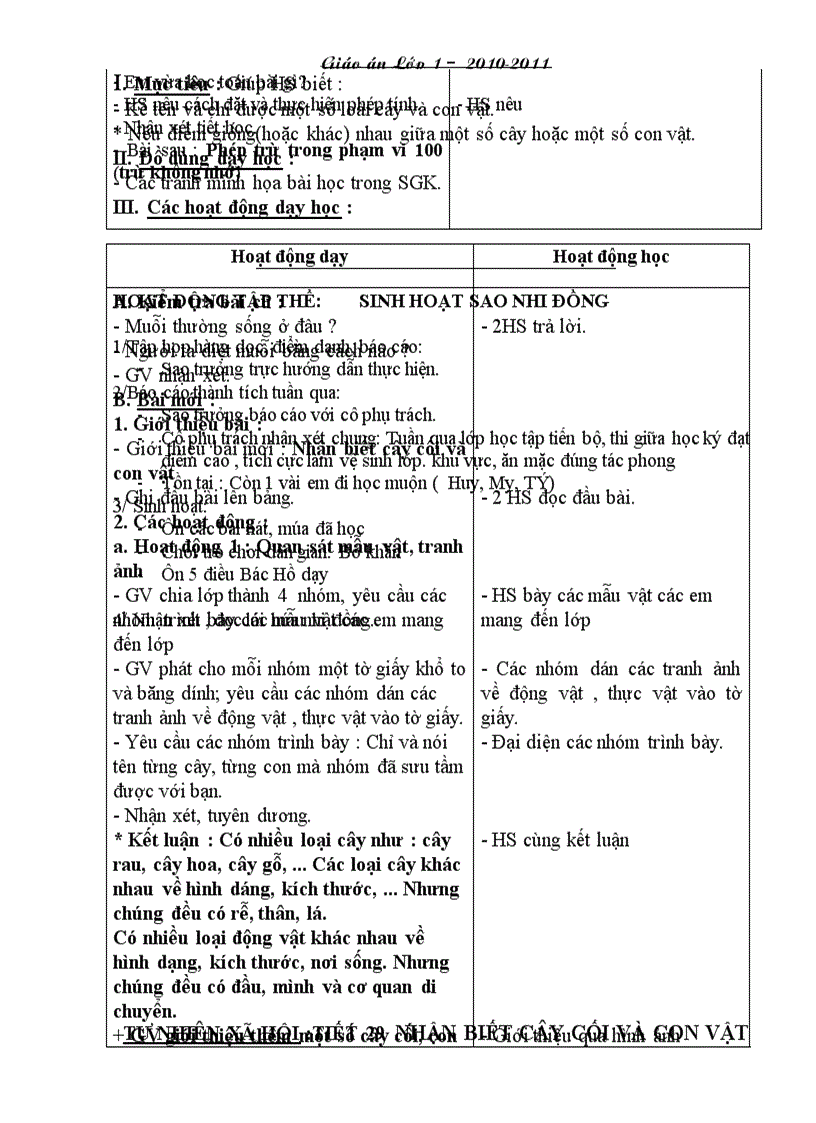 image for page Giáo án tuần 29 lớp 1