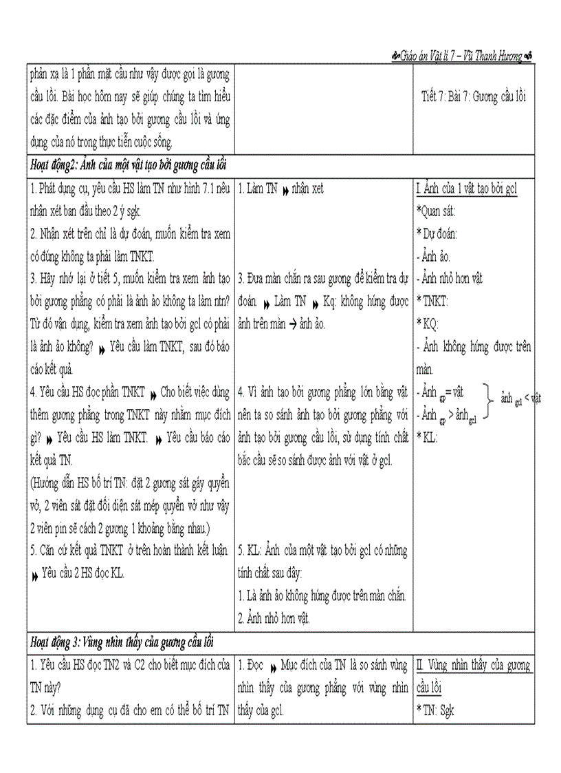 image for page Giao an vat li 7 chia 3 cot