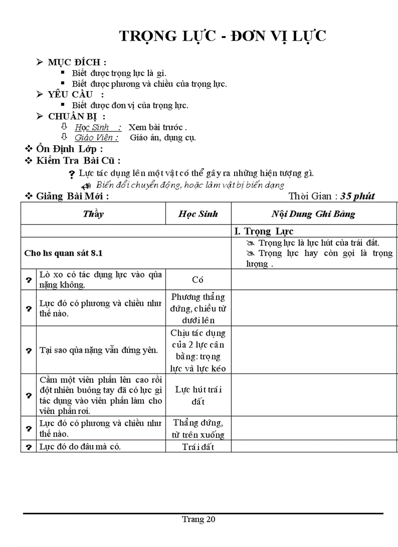 image for page Giáo án Vật lý 6