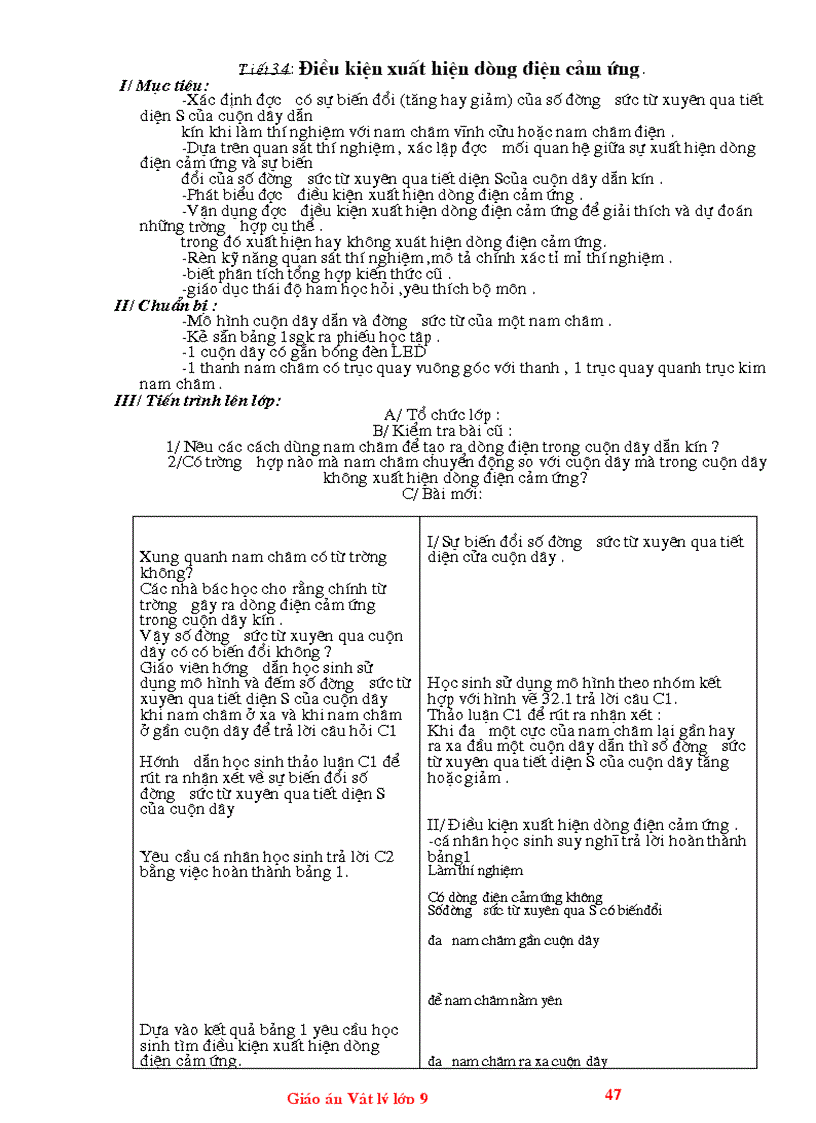 image for page Giáo án vật lý 9