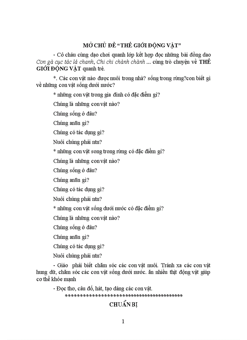 image for page Giao an chu de dong vat 1