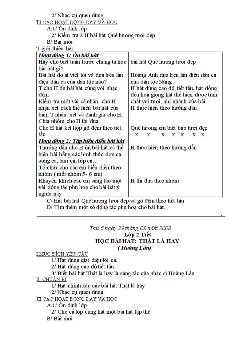 image for page Giáo án Hát nhac từ khối 1 khối 5