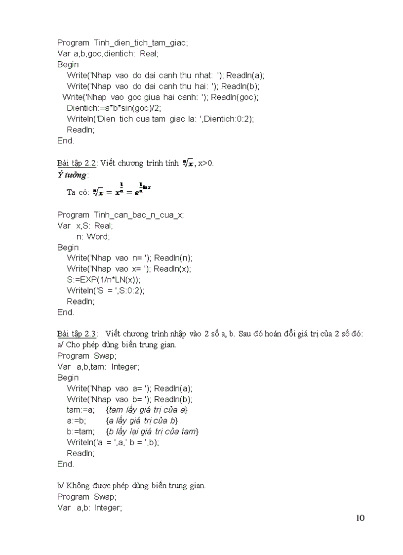 image for page Giáo trình bài tập Pascal