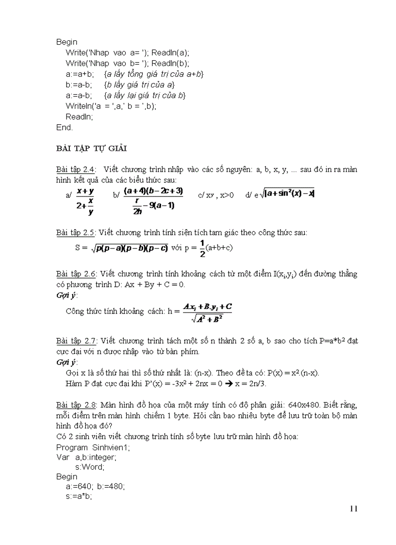 image for page Giáo trình bài tập Pascal