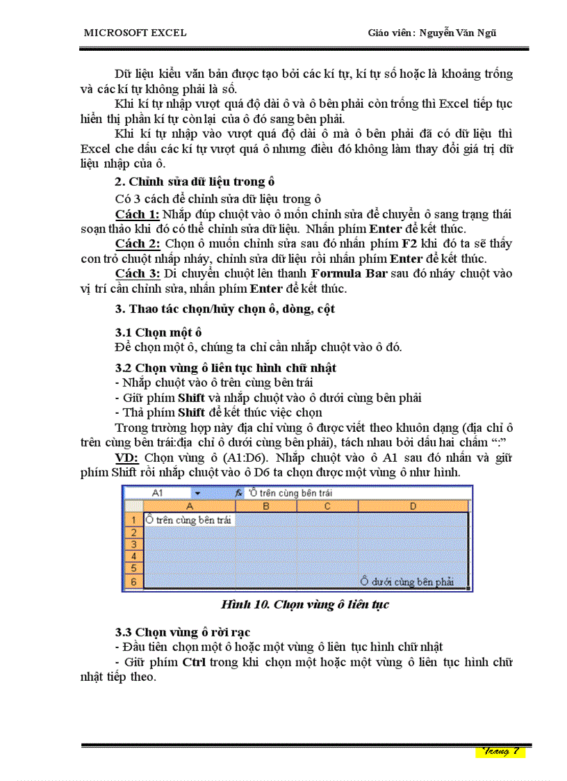 image for page Giáo trình EXCEL