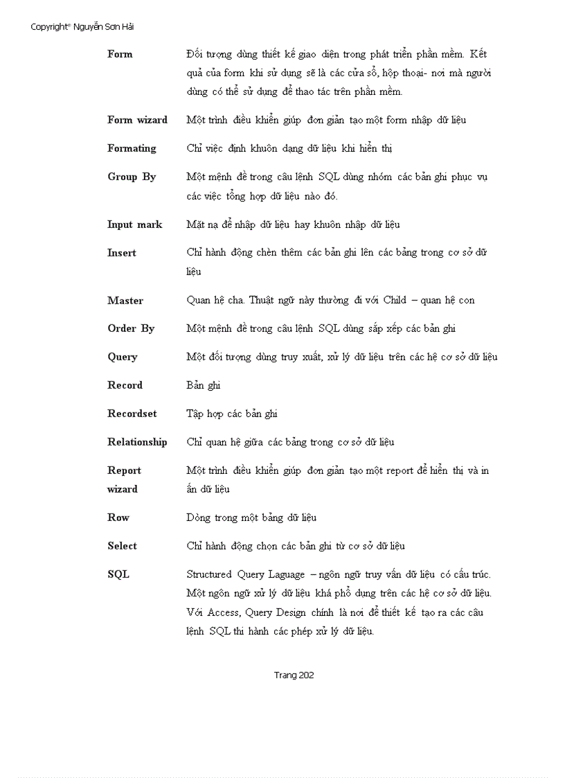 image for page Giao trinh Microsoft Access 2000