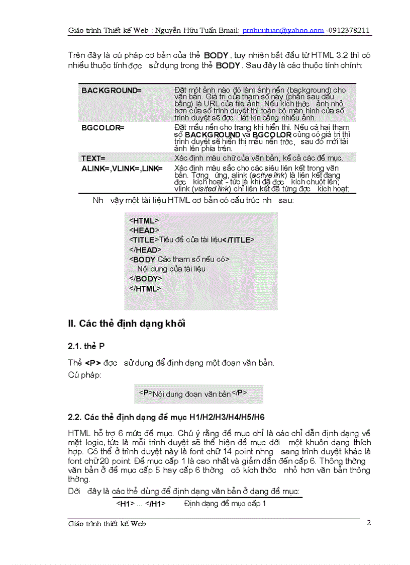 image for page Giao trinh thiet ke web