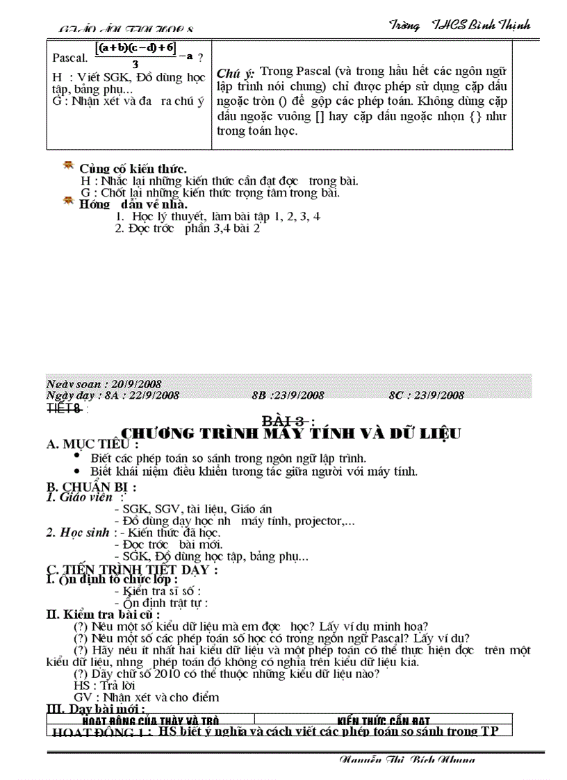 image for page Giao an tin hoc 8 1
