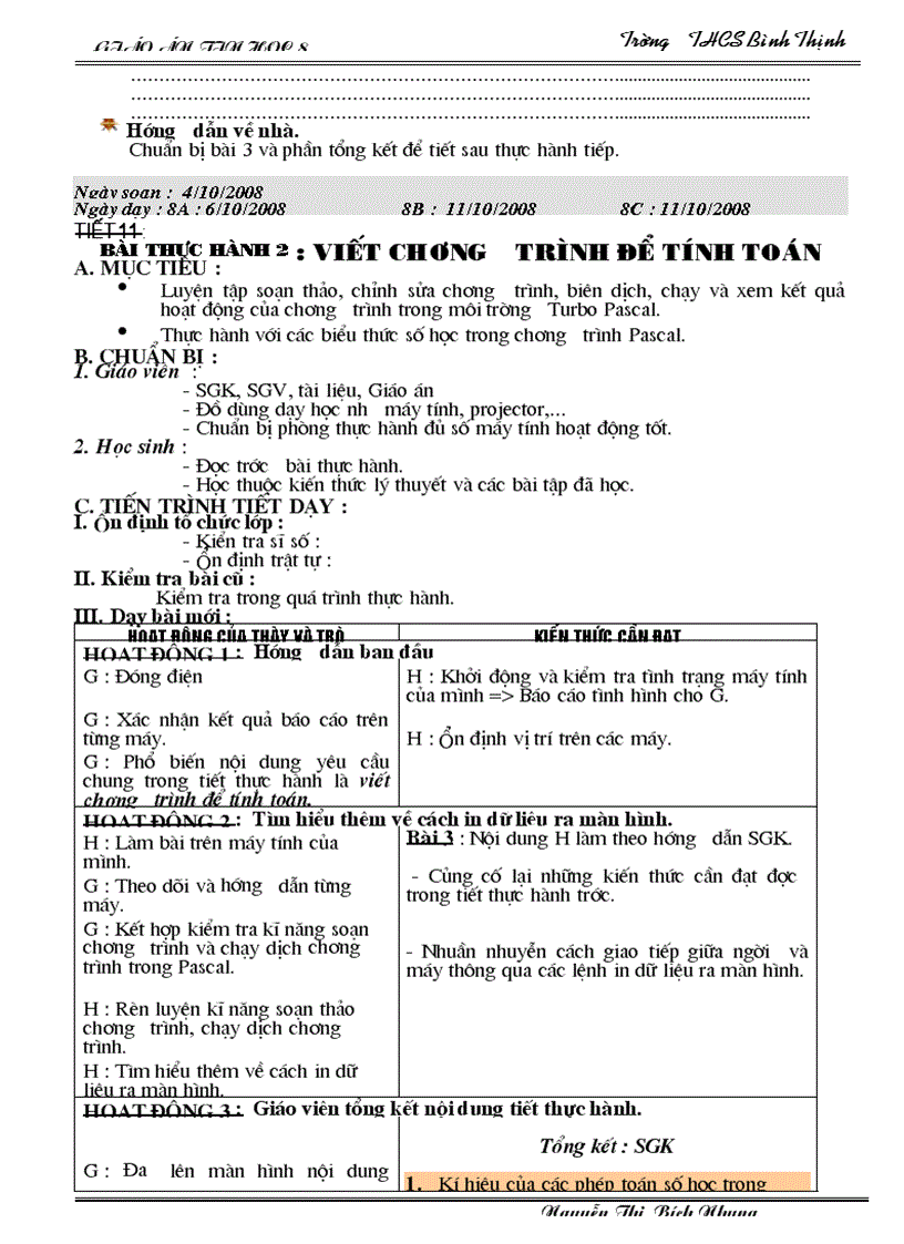 image for page Giao an tin hoc 8 1