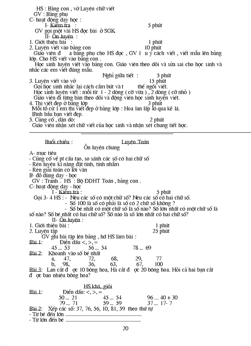 image for page Giáo án lớp 1 Tuần 29 1