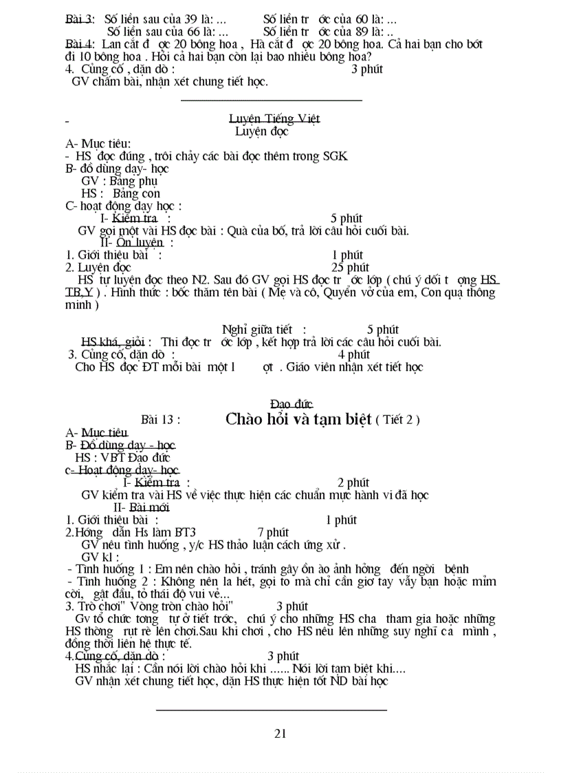 image for page Giáo án lớp 1 Tuần 29 1