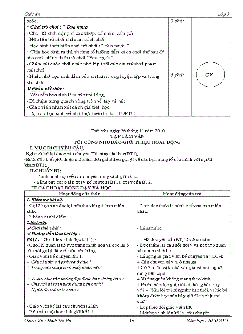 image for page Giáo án lớp 3 tuần 13 1