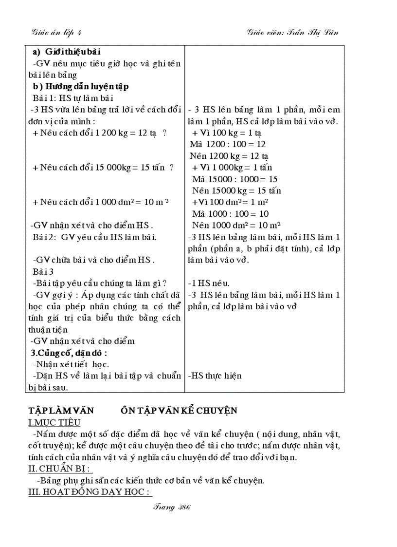 image for page Giáo án lớp 4 Tuần 13 1