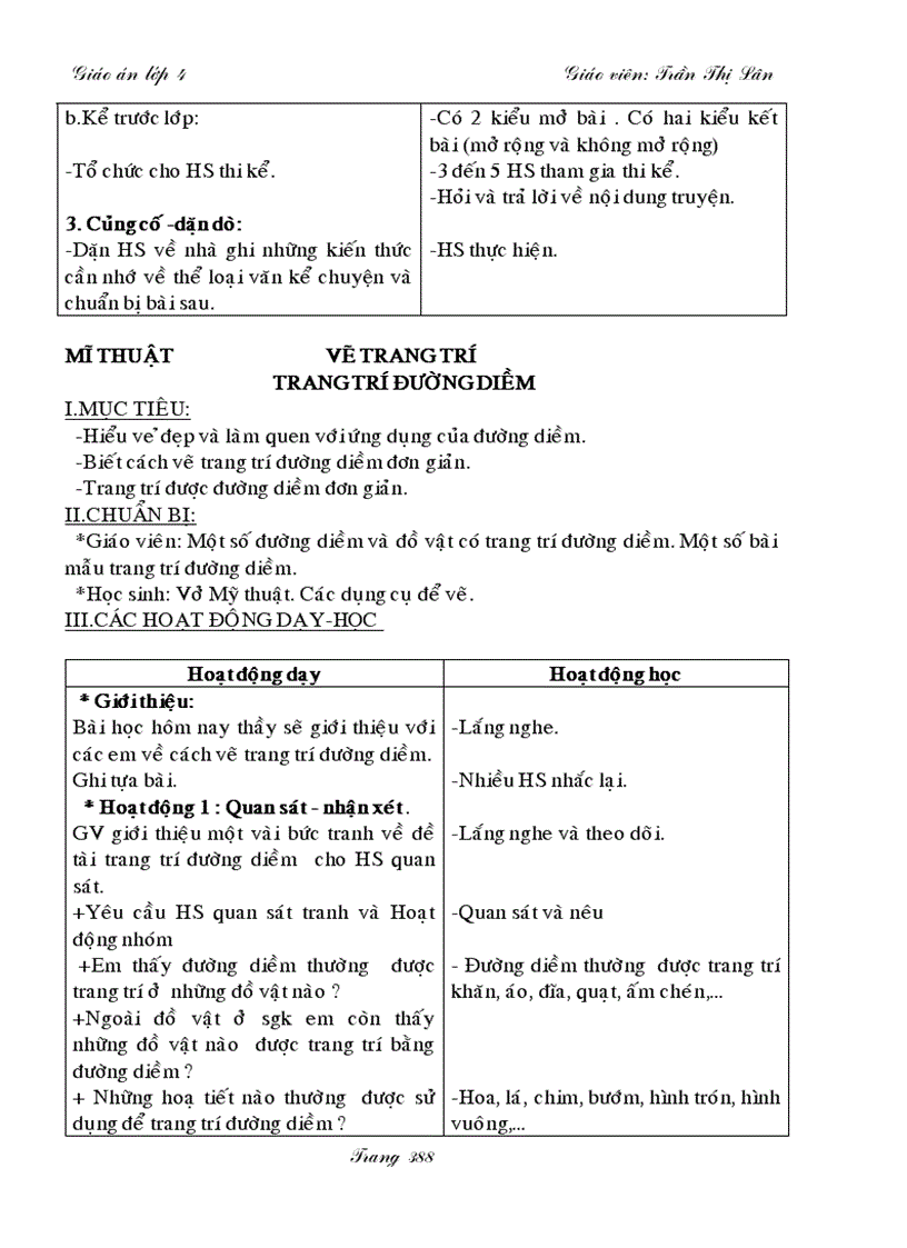 image for page Giáo án lớp 4 Tuần 13 1