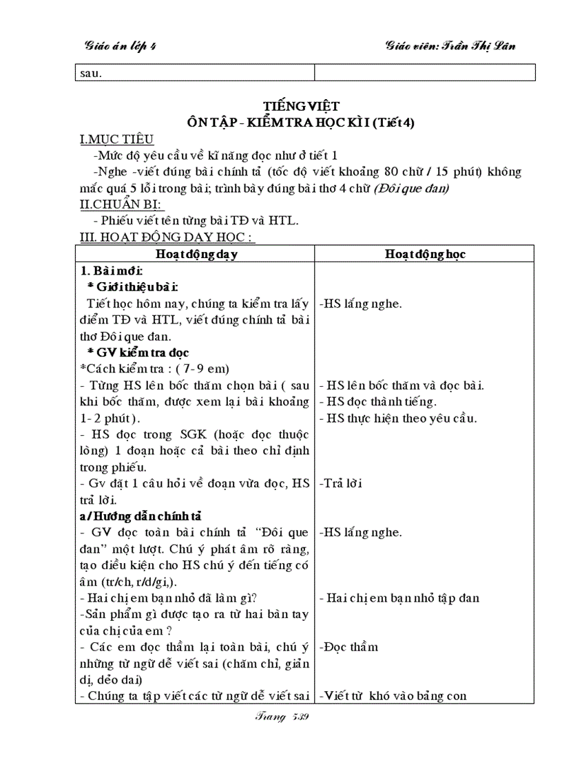 image for page Giáo án lớp 4 Tuần 18 CKTKN 1