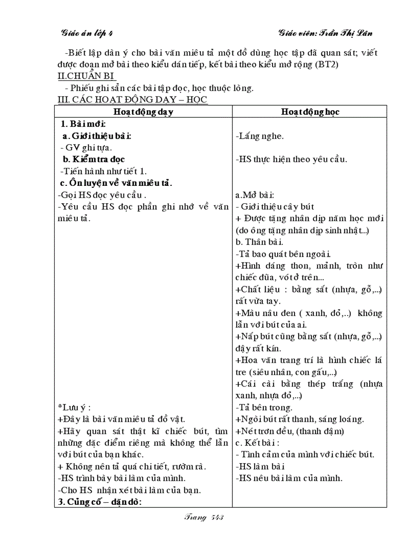 image for page Giáo án lớp 4 Tuần 18 CKTKN 1