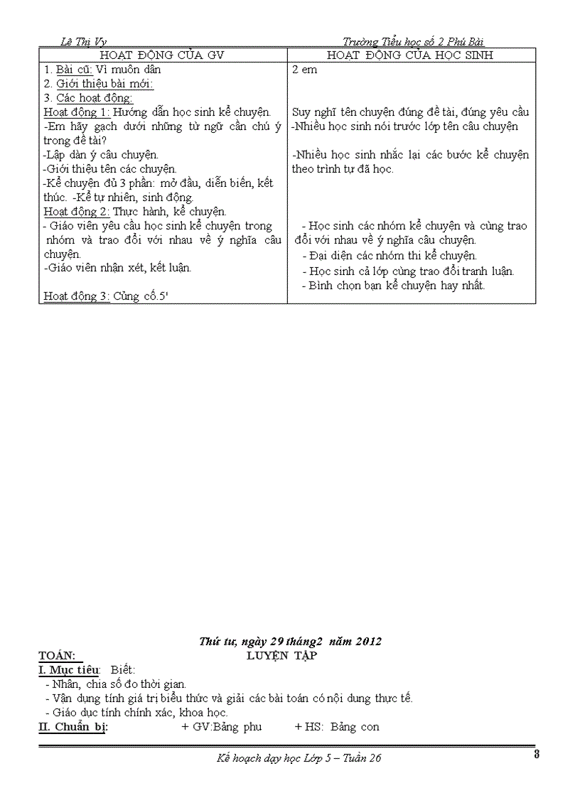 image for page Giáo án lớp 5 tuần 26 1