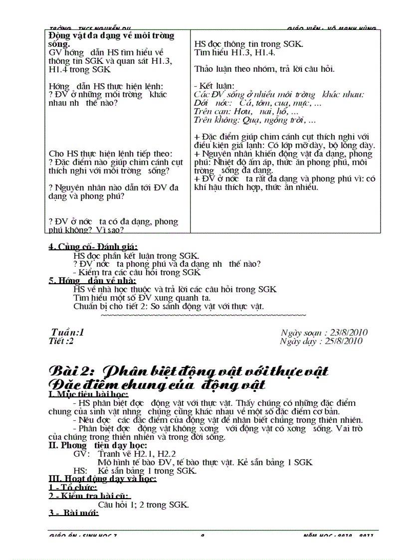 image for page Giáo án sinh 7 1