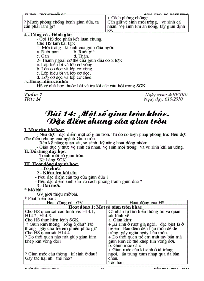 image for page Giáo án sinh 7 1