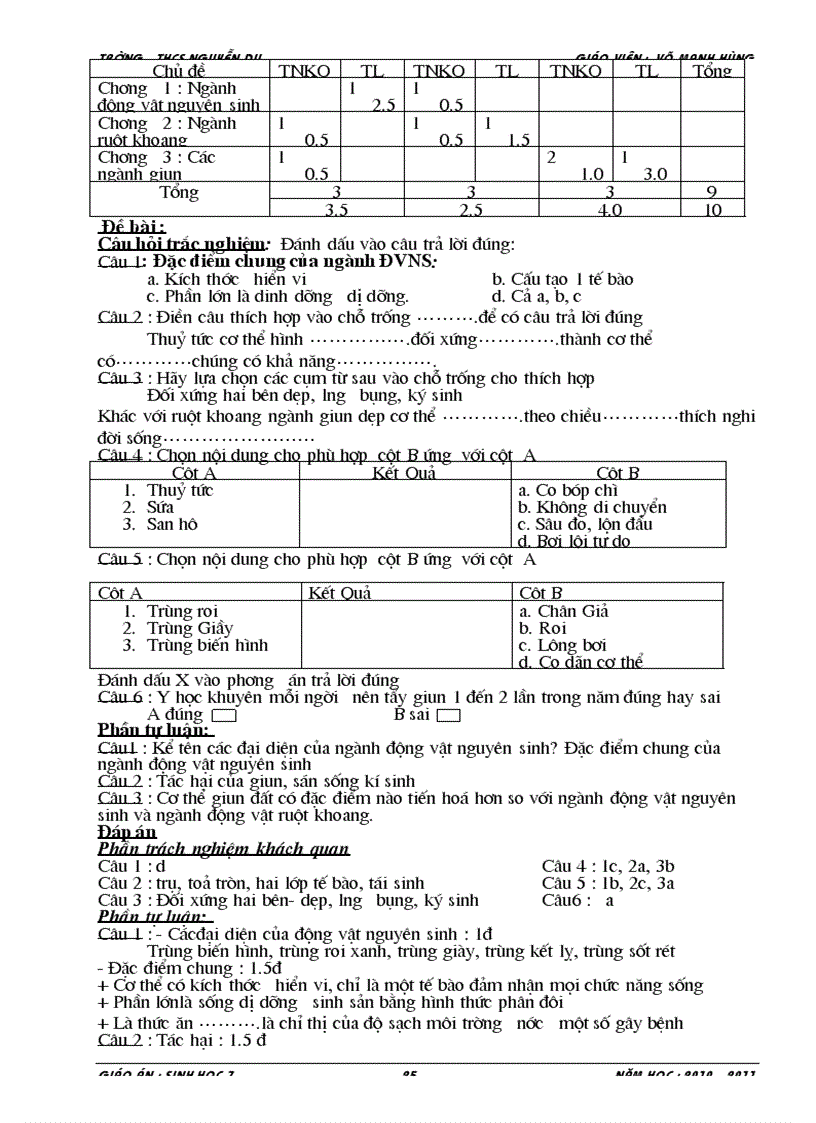 image for page Giáo án sinh 7 1