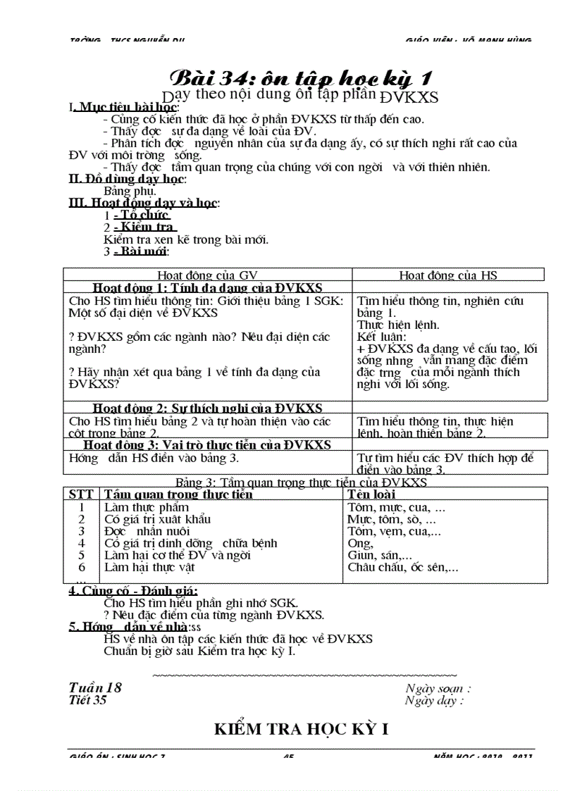 image for page Giáo án sinh 7 1