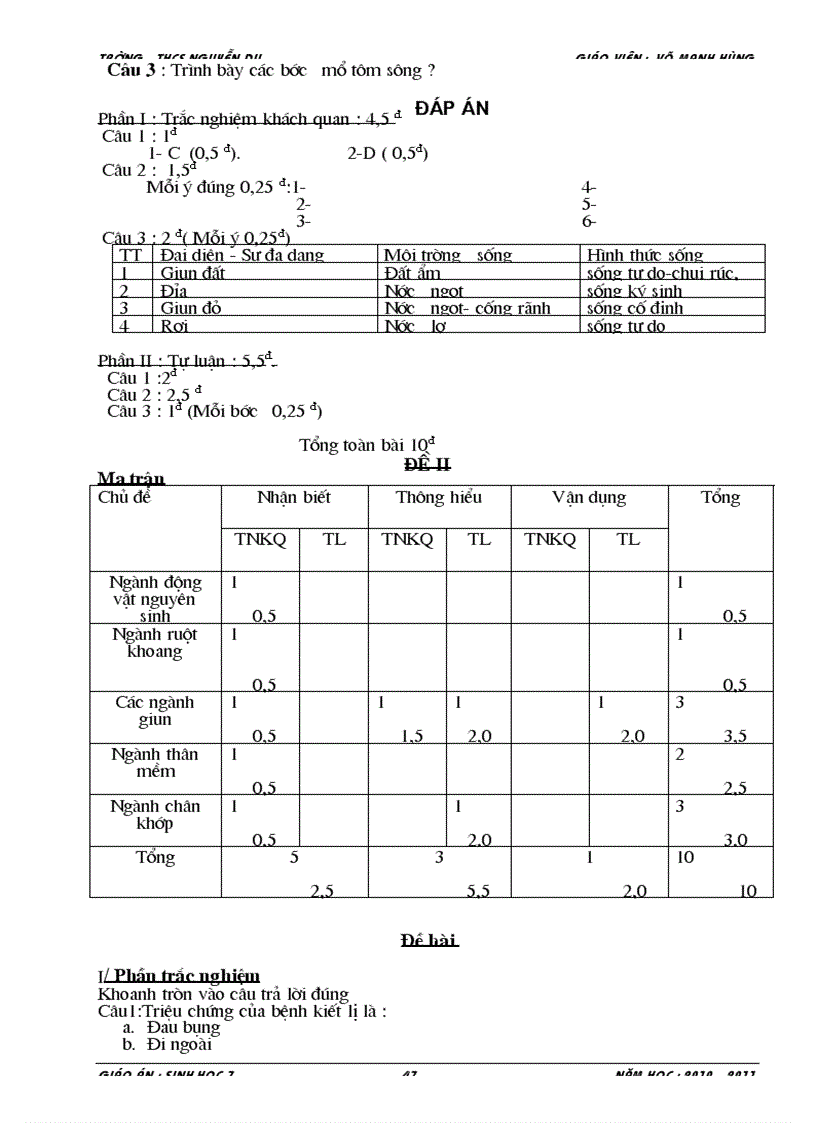 image for page Giáo án sinh 7 1